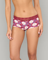 LA SENZA PRINTED BOYSHORT ESSENTIALS WITH 6CM TRIM MULTICOLOR / S